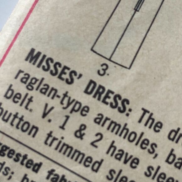 Simplicity 7338 Pattern Dress Miss 16 Vintage Mod Above Knee Back Zip Hippie - Picture 6 of 7